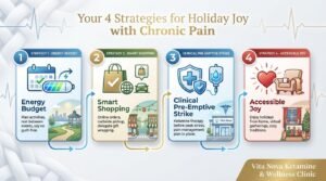 Chronic pain holidays Baltimore 4 strategies - Management guide for holiday season - Vita Nova Wellness Clinic, 513 Bayview Blvd, Baltimore, MD 21224